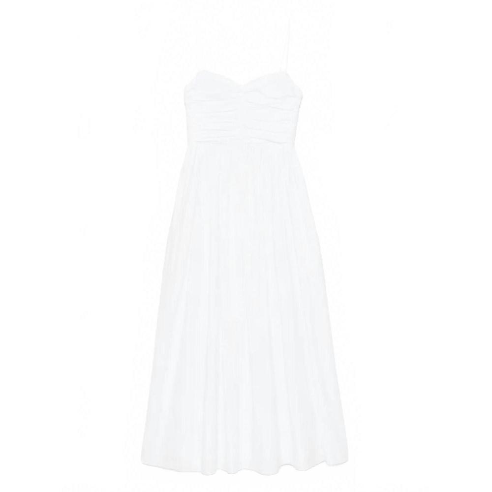 NEW MATTEAU gathered bodice midi dress in white - Picture 5 of 5